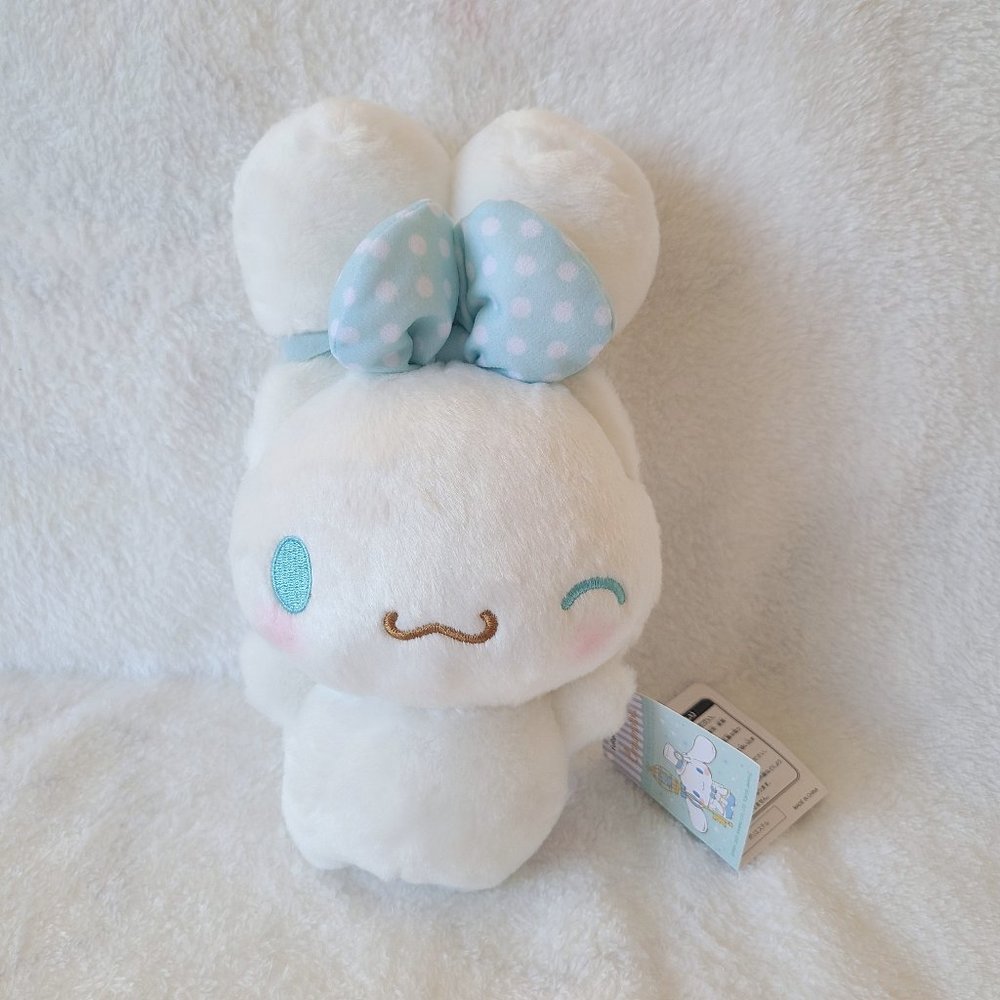 Cinnamoroll - Mimimusubi Small Plush - Blue Bow